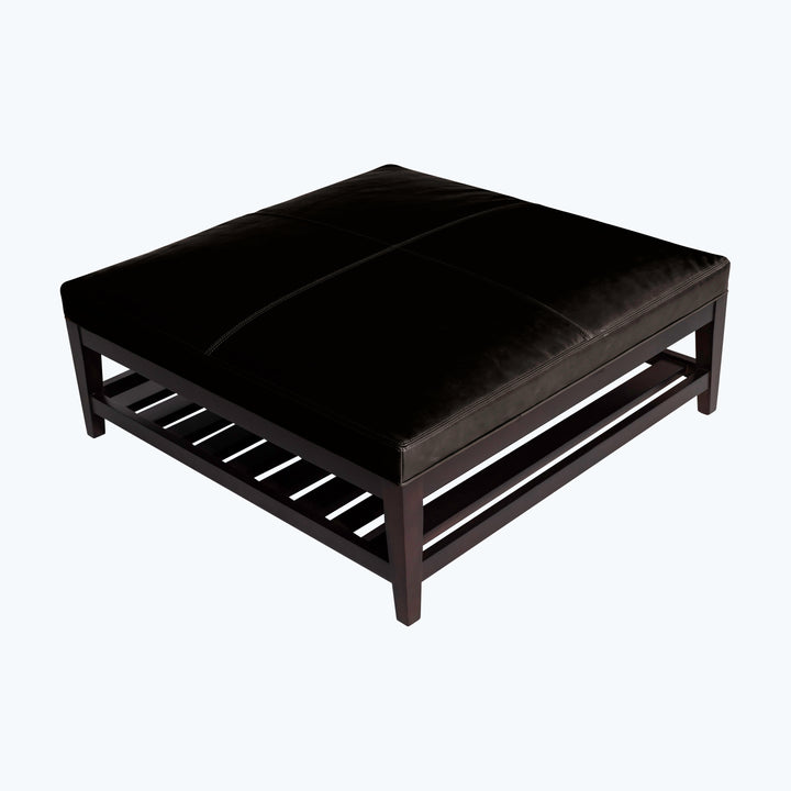 Cove Leather Ottoman