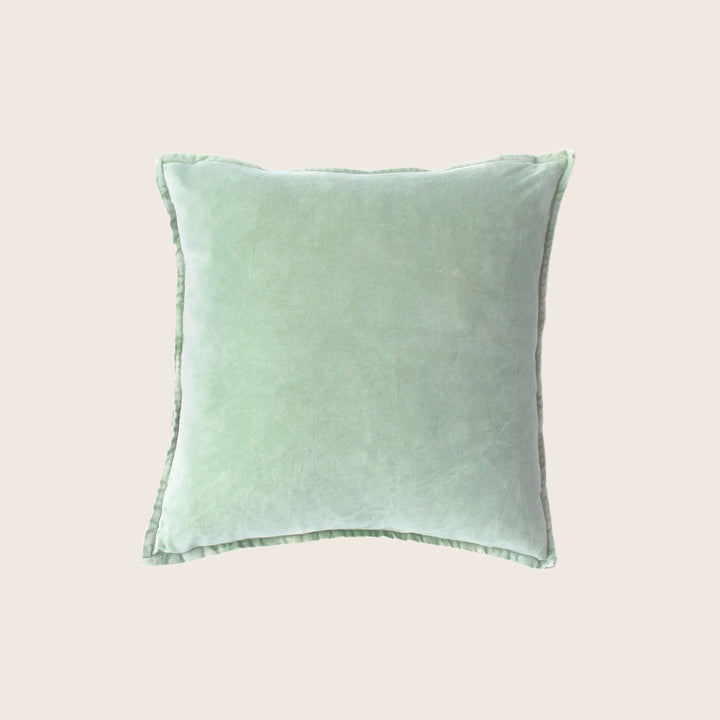 Image for Pip Washed Velvet Green Pillow