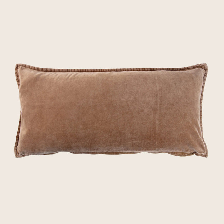 Pip Washed Velvet Smoke Pillow