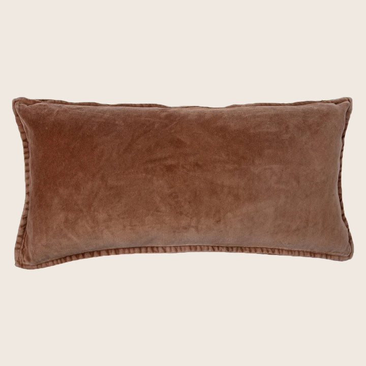 Pip Washed Velvet Wood Pillow