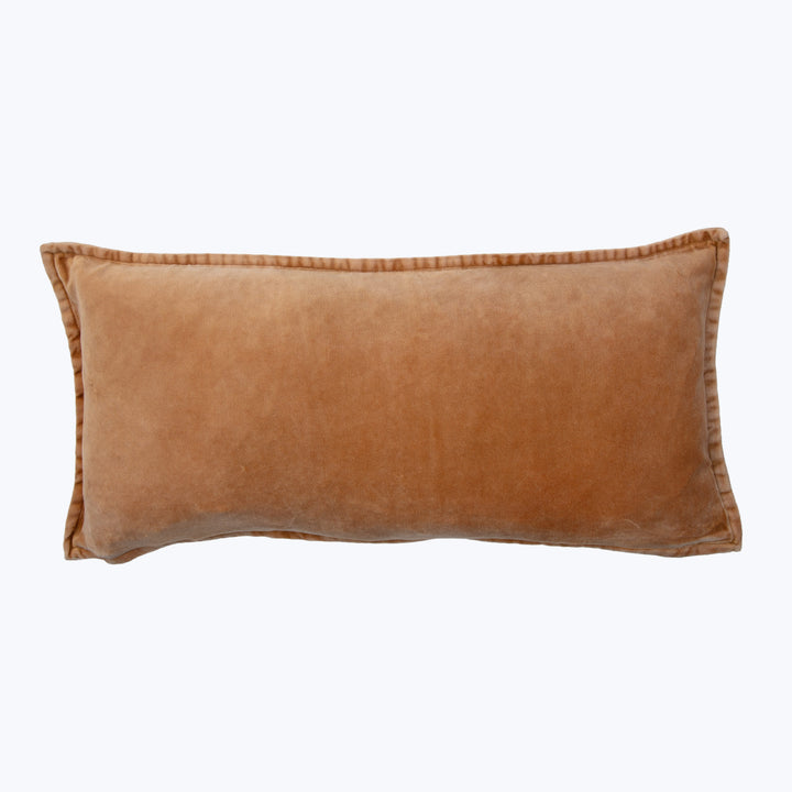Pip Washed Velvet Caramel Pillow