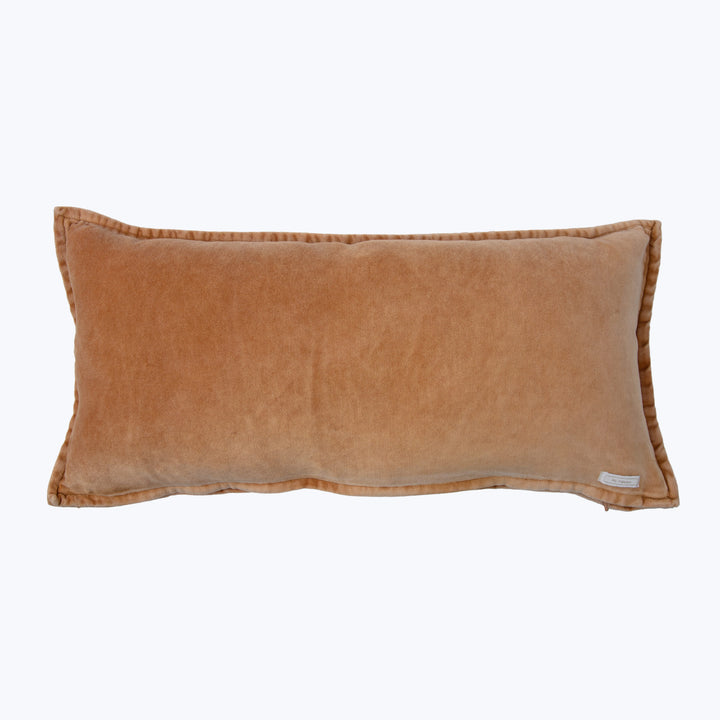 Pip Washed Velvet Caramel Pillow