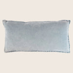 Pip Washed Velvet Aqua Pillow