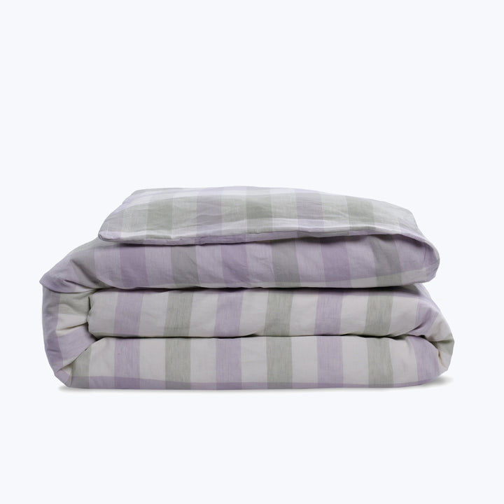 Plaid Aero Linen Duvet Cover