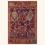Purple Soluna Traditional Wool Rug - 6'7" x 9'10"
