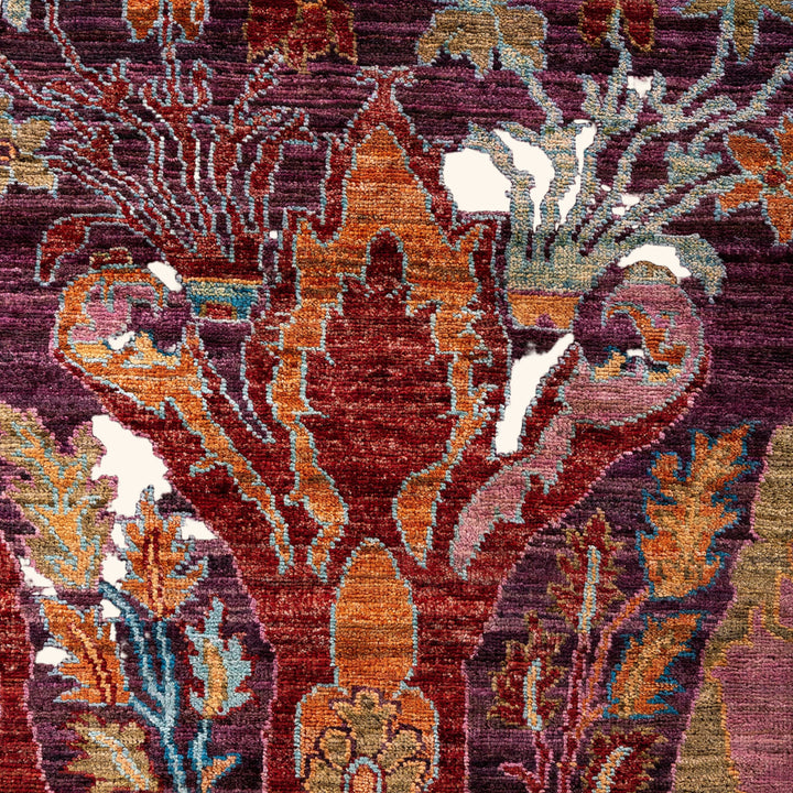 Purple Soluna Traditional Wool Rug - 6'7" x 9'10"