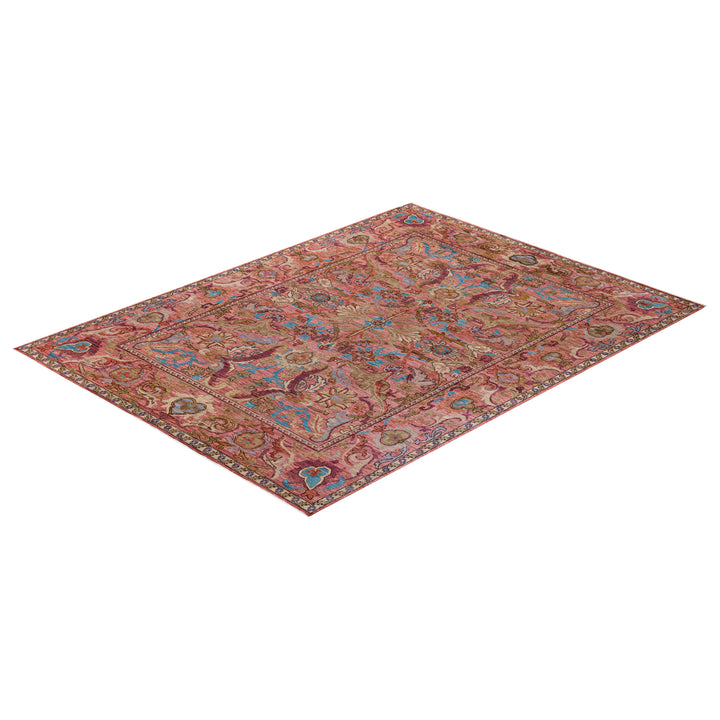 Pink Soluna Traditional Wool Rug - 9'1" x 12'1"