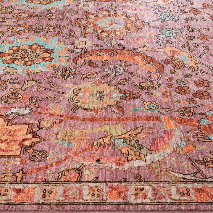 Purple Soluna Traditional Wool Rug - 8'2" x 10'1"