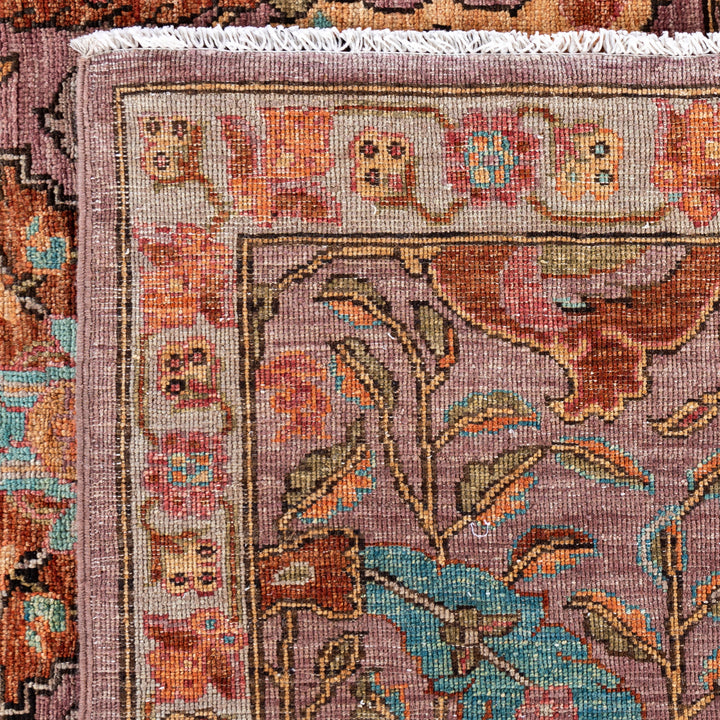 Purple Soluna Traditional Wool Rug - 8'2" x 10'1"