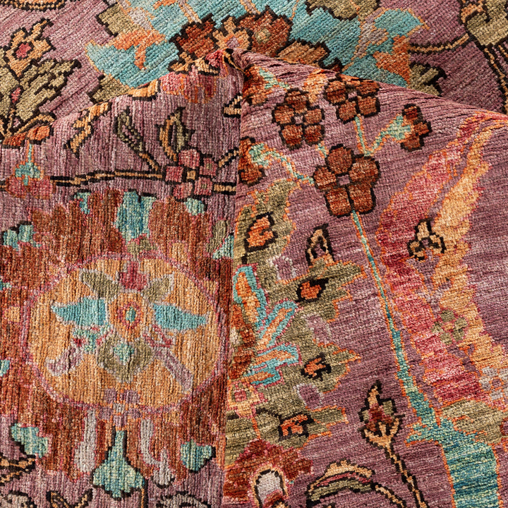 Purple Soluna Traditional Wool Rug - 8'2" x 10'1"