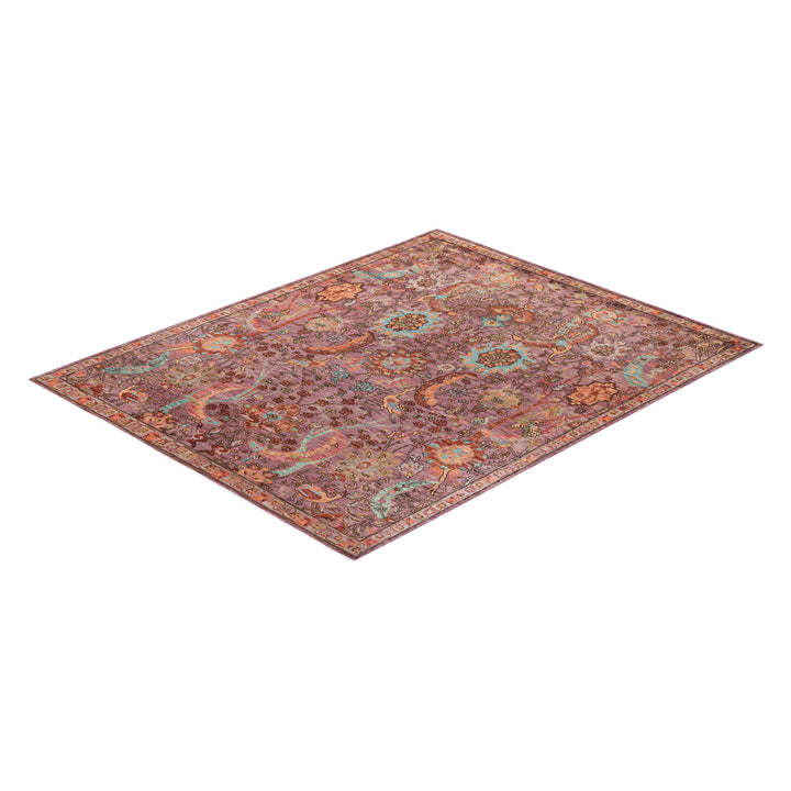 Purple Soluna Traditional Wool Rug - 8'2" x 10'1"