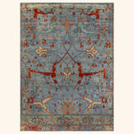 Blue Soluna Traditional Wool Rug - 10'2" x 14'