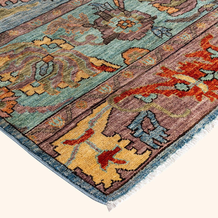 Blue Soluna Traditional Wool Rug - 10'2" x 14'