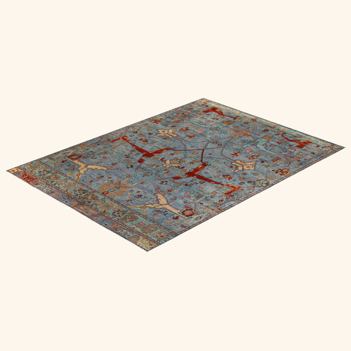 Blue Soluna Traditional Wool Rug - 10'2" x 14'
