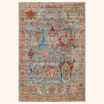 Blue Soluna Traditional Wool Rug - 6'1" x 9'2"