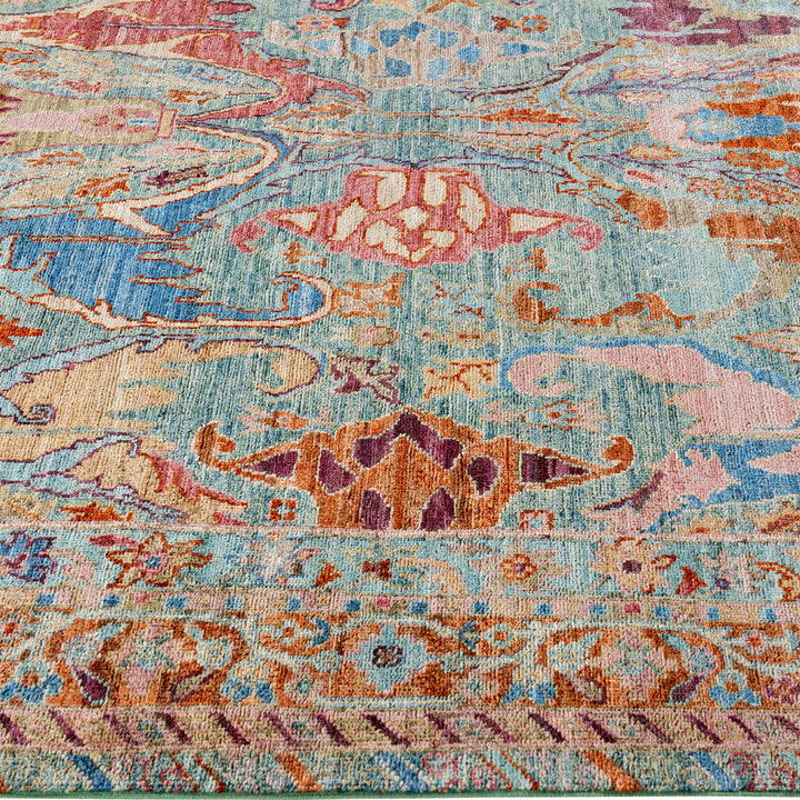 Blue Soluna Traditional Wool Rug - 6'1" x 9'2"