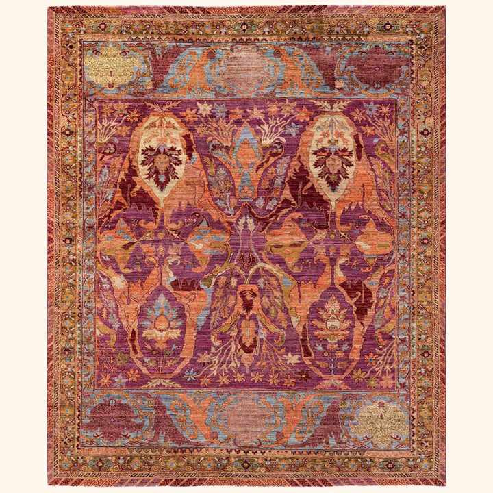 Purple Soluna Traditional Wool Rug - 8'1" x 9'10"