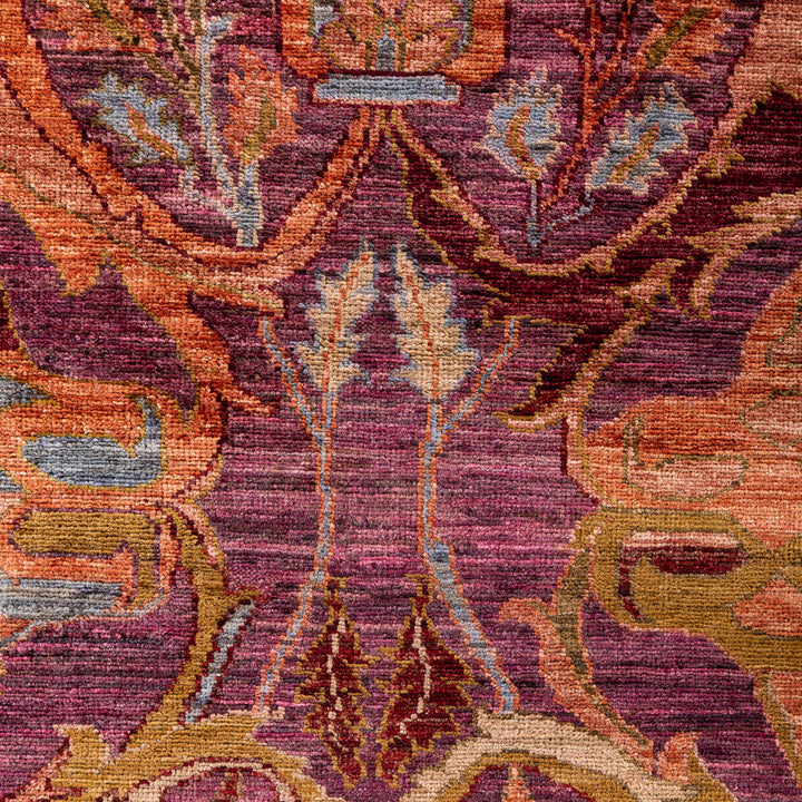 Purple Soluna Traditional Wool Rug - 8'1" x 9'10"