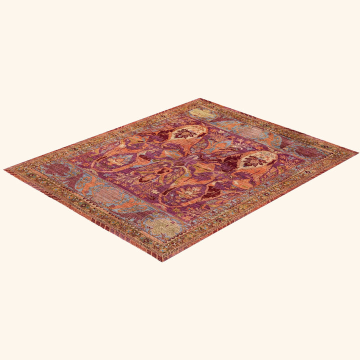 Purple Soluna Traditional Wool Rug - 8'1" x 9'10"