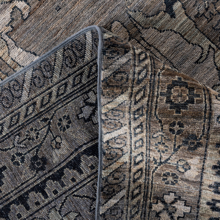 Grey Soluna Traditional Wool Rug - 9' x 11'9"