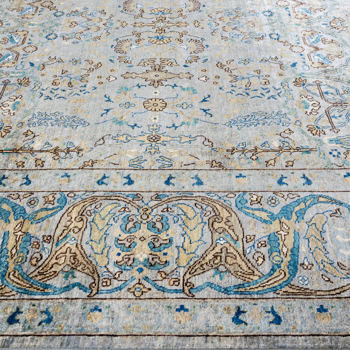 Grey Soluna Traditional Wool Rug - 9'1" x 11'7"