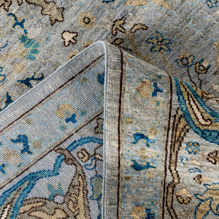 Grey Soluna Traditional Wool Rug - 9'1" x 11'7"