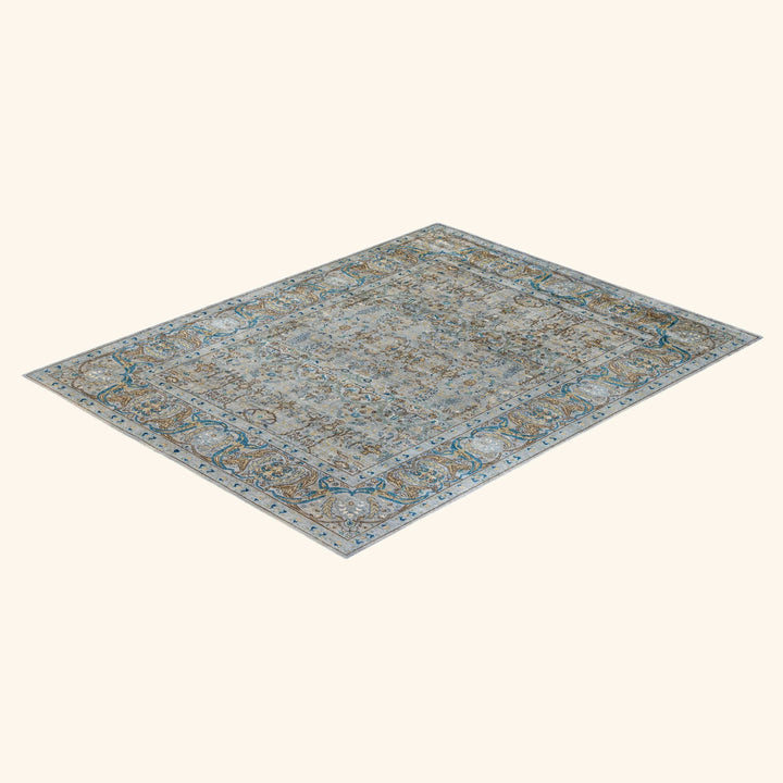 Grey Soluna Traditional Wool Rug - 9'1" x 11'7"