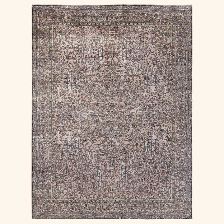 Brown Soluna Traditional Wool Rug - 9' x 12'1"