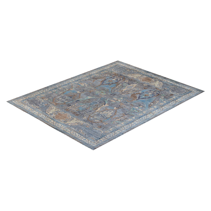 Grey Soluna Traditional Wool Rug - 9'1" x 12'