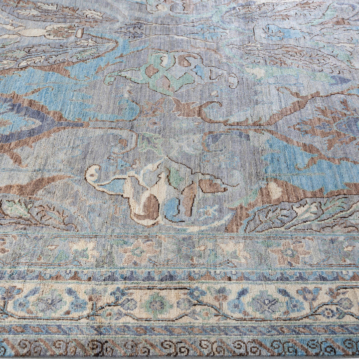 Grey Soluna Traditional Wool Rug - 8'2" x 9'10"