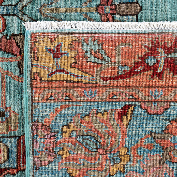 Green Soluna Traditional Wool Rug - 8'3" x 9'10"