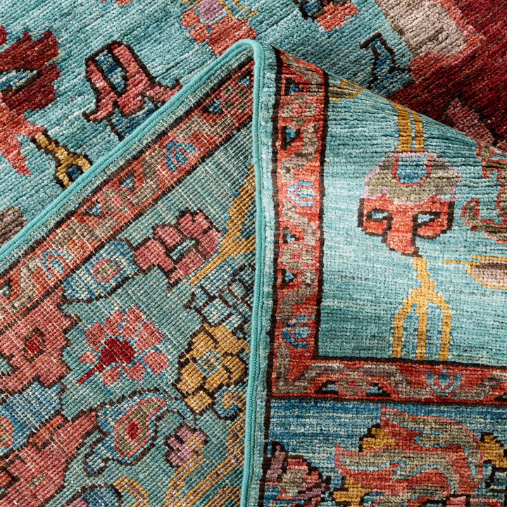 Green Soluna Traditional Wool Rug - 8'3" x 9'10"