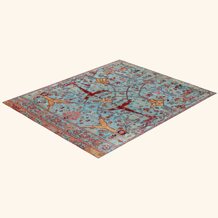 Green Soluna Traditional Wool Rug - 8'3" x 9'10"