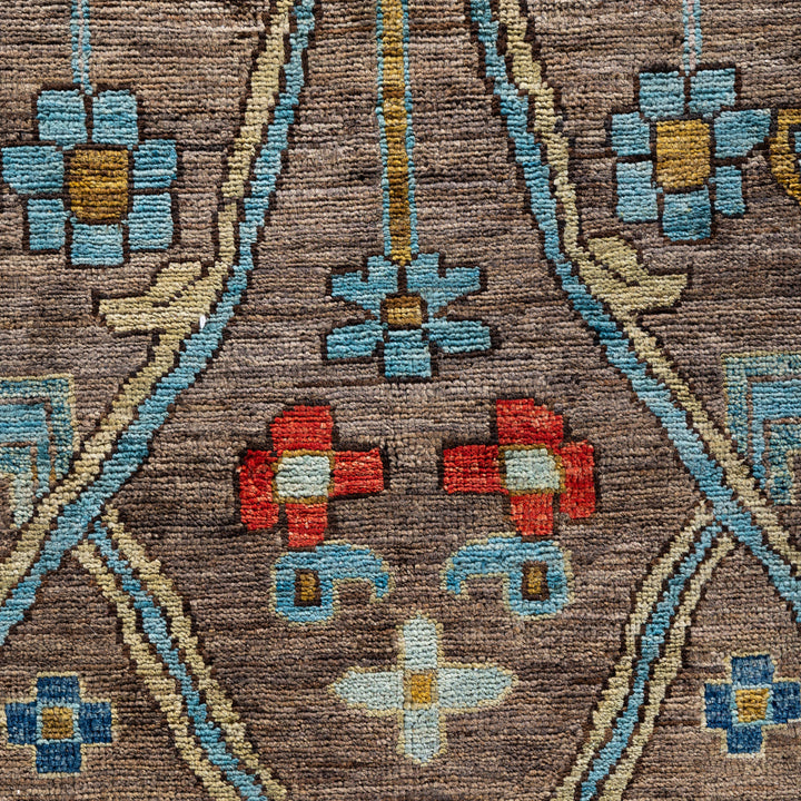 Brown Soluna Traditional Wool Rug - 10'3" x 13'10"