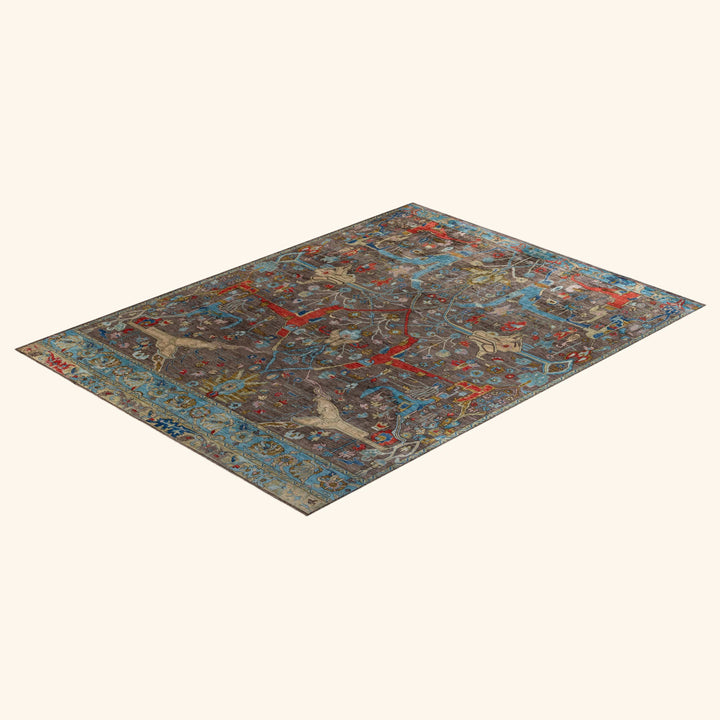 Brown Soluna Traditional Wool Rug - 10'3" x 13'10"