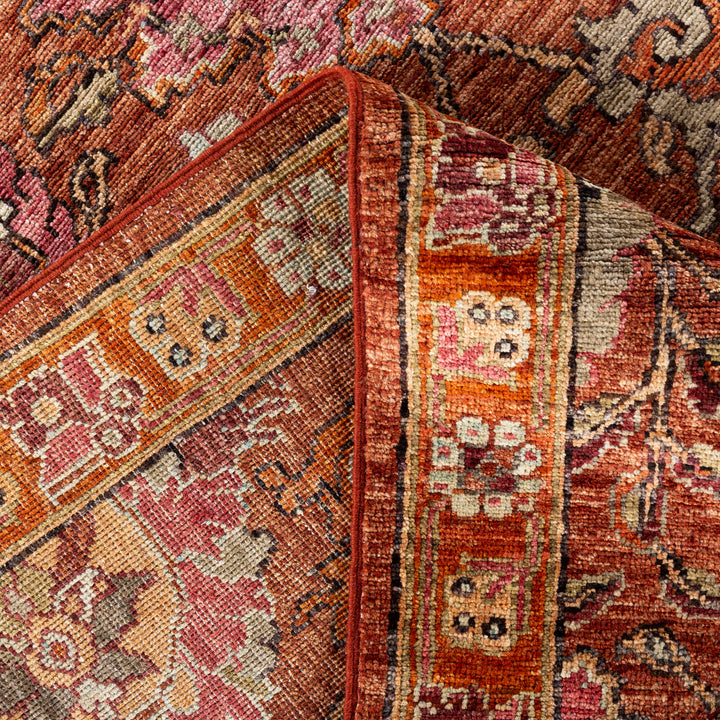 Rust Soluna Traditional Wool Rug - 6' x 9'