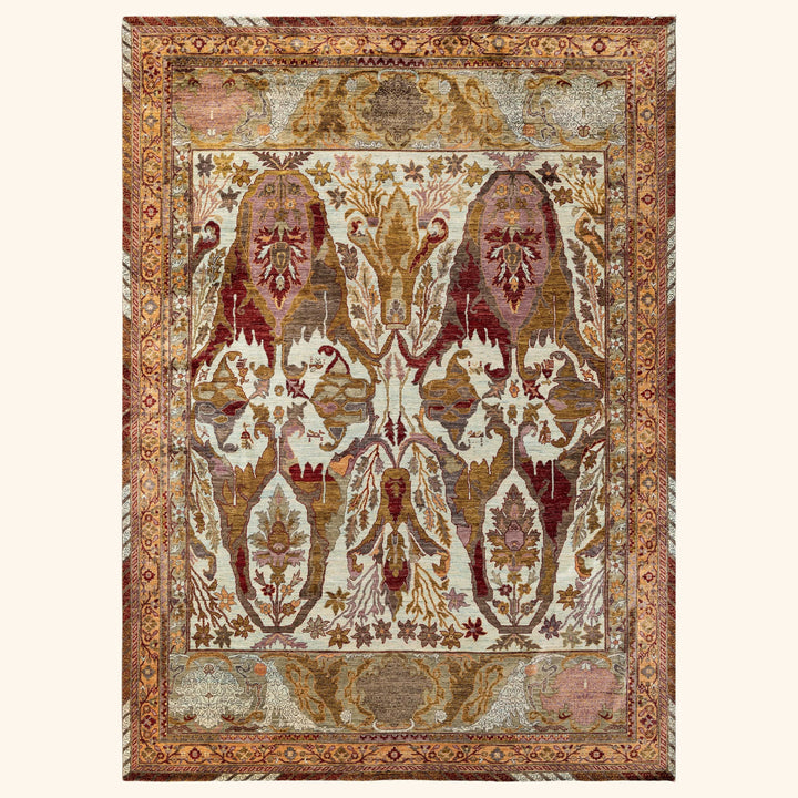 Blue Soluna Traditional Wool Rug - 8'10" x 12'3"