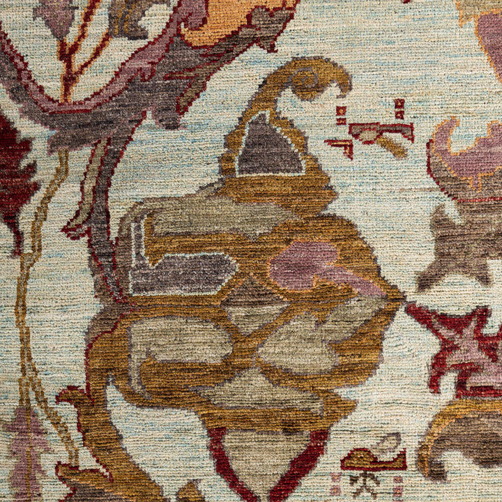 Blue Soluna Traditional Wool Rug - 8'10" x 12'3"