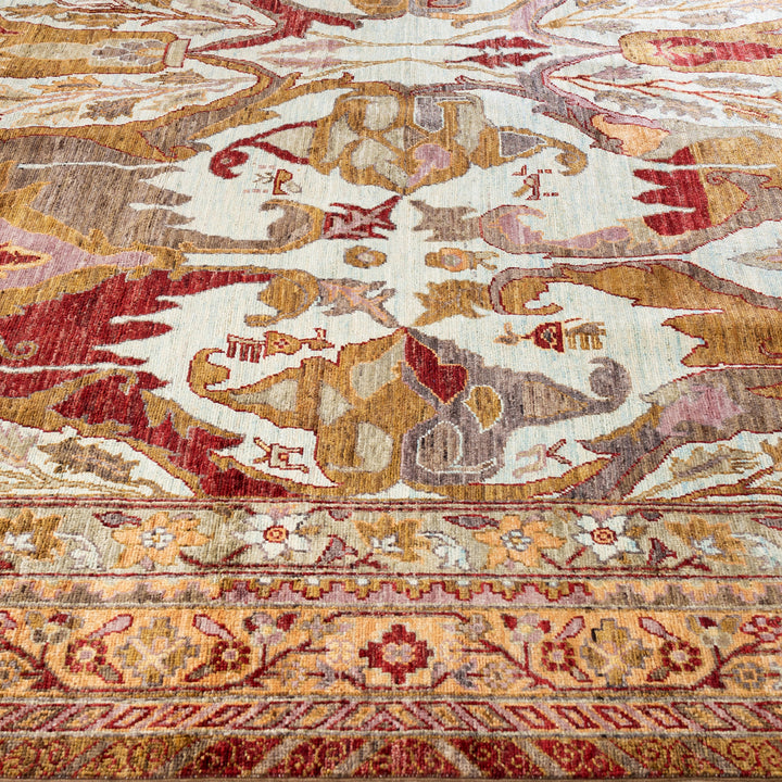 Blue Soluna Traditional Wool Rug - 8'10" x 12'3"