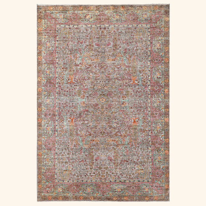 Blue Soluna Traditional Wool Rug - 6' x 8'10"