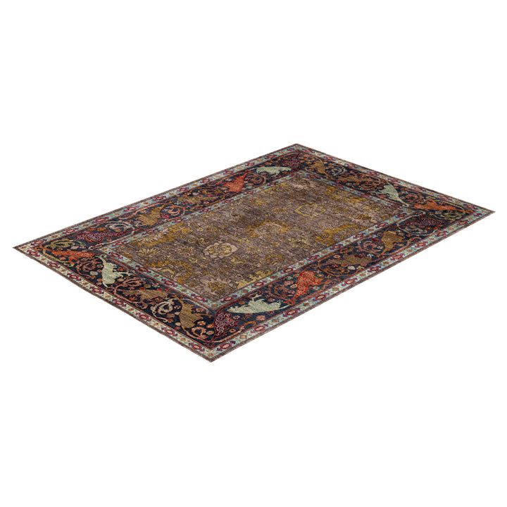 Beige Soluna Traditional Wool Rug - 6'4" x 8'10"