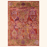 Pink Soluna Traditional Wool Rug - 6'3" x 8'10"