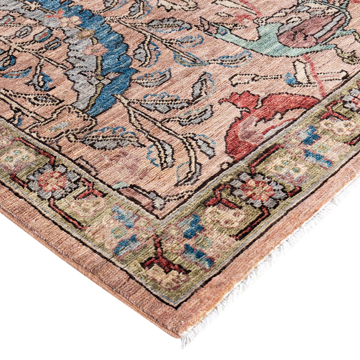 Pink Soluna Traditional Wool Rug - 8'2" x 10'1"