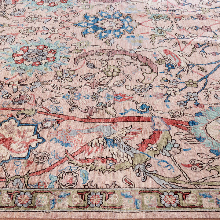 Pink Soluna Traditional Wool Rug - 8'2" x 10'1"