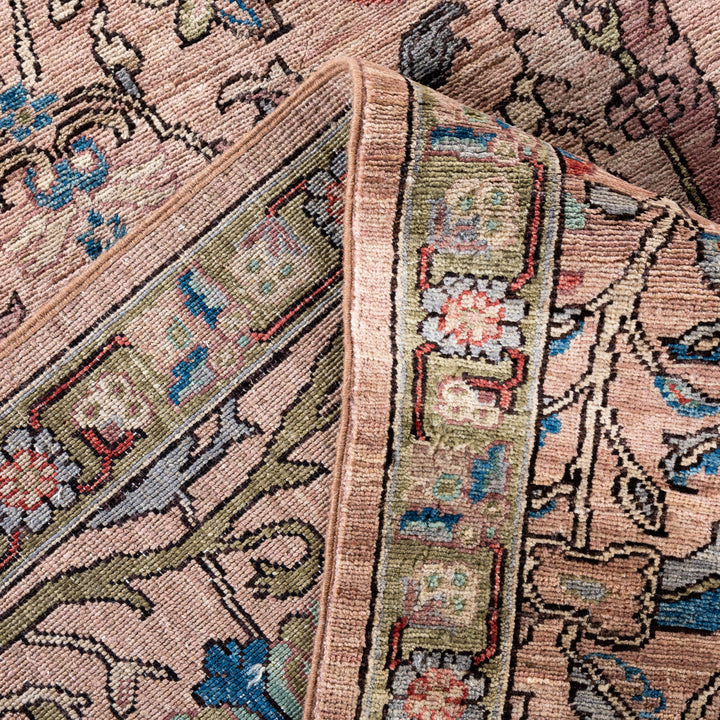 Pink Soluna Traditional Wool Rug - 8'2" x 10'1"