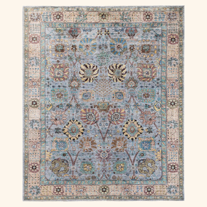 Grey Soluna Traditional Wool Rug - 8'8" x 9'10"