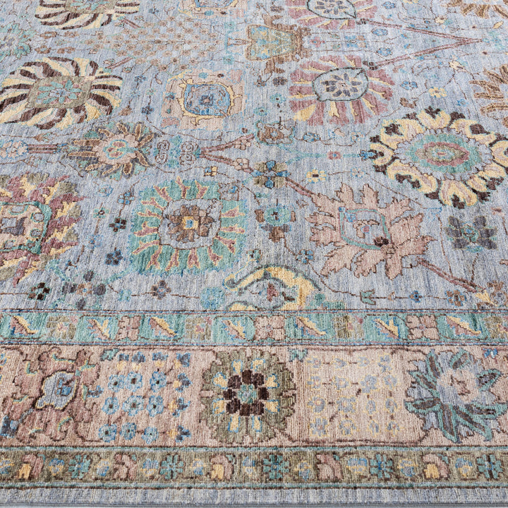Grey Soluna Traditional Wool Rug - 8'8" x 9'10"
