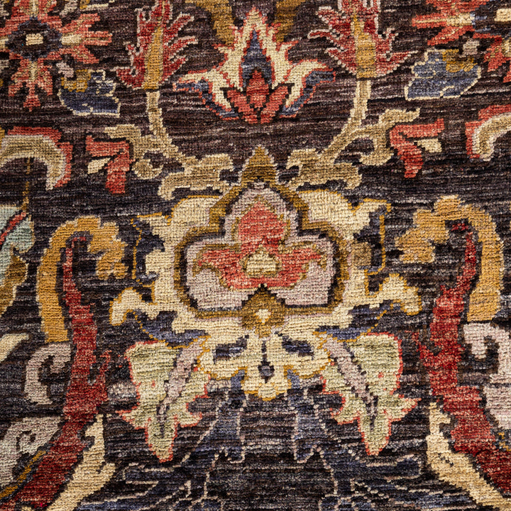 Brown Soluna Traditional Wool Rug - 8'1" x 9'10"
