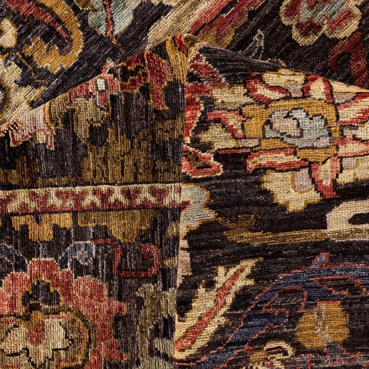 Brown Soluna Traditional Wool Rug - 8'1" x 9'10"