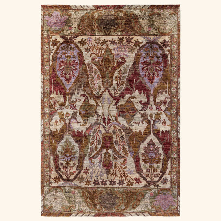 Sand Soluna Traditional Wool Rug - 6' x 9'2"